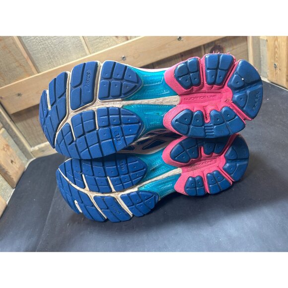 Asics Gel Flux 2 Womens Size 8 Blue & Pink Running Shoes T568N - Picture 9 of 12